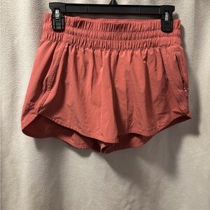 lululemon athletica Coral Athletic Shorts with Elastic Waistband